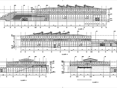 现代游泳馆建筑 现代游泳馆建施图 施工图 游泳馆建筑