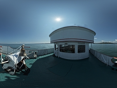 现代户外HDR 天空全景 户外全景 船