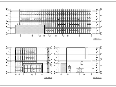现代学校建筑 中学教务楼建施 施工图