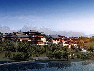 中式古建 古建寺庙