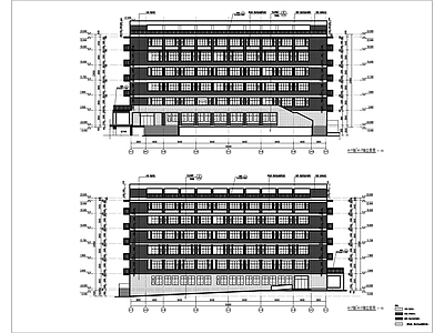 现代学校建筑 中学实验楼建施 施工图