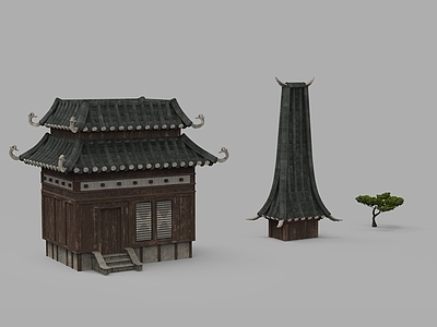 现代古建 建筑 古建筑