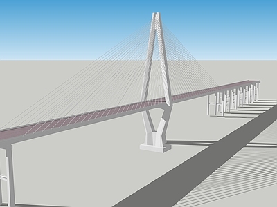 现代道路 斜拉桥 大桥
