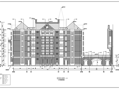 现代学校建筑 集体教学楼建施图 多栋教学楼建施 简欧教学楼建施 施工图