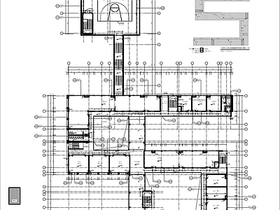现代学校建筑 小学教学楼建施图 施工图