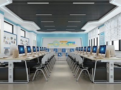 现代教室 计算机教室 多媒体教室 微机教室 学校教室