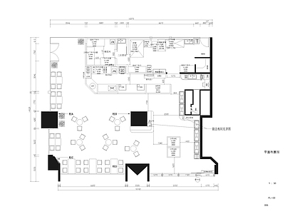 现代蛋糕店 烘焙店面包店 施工图