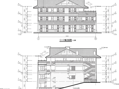 现代新中式住宅楼建筑 人才公寓 自建房 公寓 公寓建筑 施工图