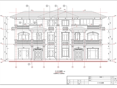 欧式别墅建筑 欧式别墅建筑 独栋别墅 自建房 施工图