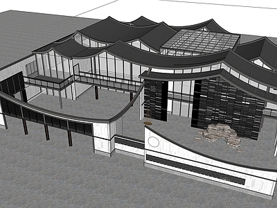 新中式风格建筑 新中式 建筑 新中式建筑