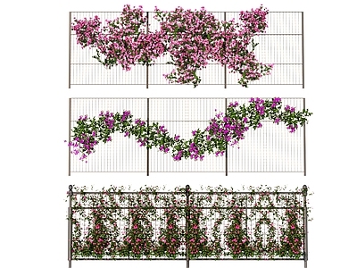 花草组合 藤蔓 铁丝网 花草装饰网