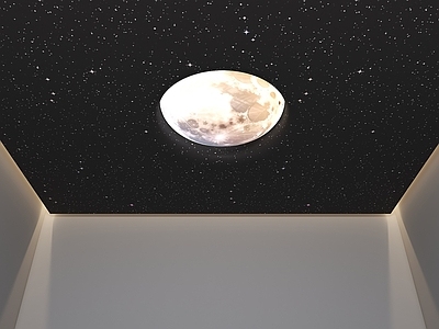 现代简约吊顶 现代月球灯 月球灯 星空灯 月球灯 黑色