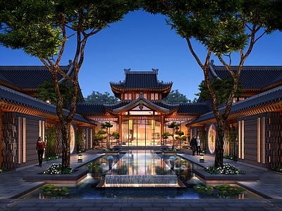 中式古建 古建庭院