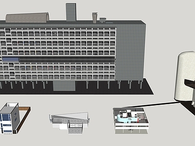 现代欧式风格建筑 柯布西耶 特色建筑 公共建筑 大师建筑