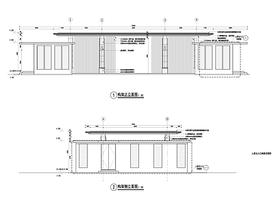 现代廊架 廊架 施工图