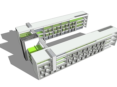 现代学校建筑 教学楼学校