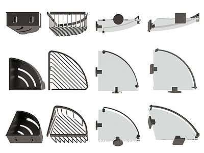 其他厨卫 淋浴 浴室角架 三角架 收纳架直角架 卫浴五金件
