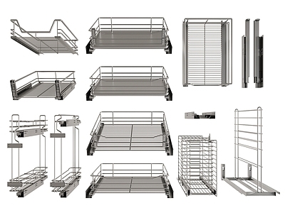 现代其他五金件 橱柜拉篮 抽屉拉篮 储物架 家具五金件 柜抽拉篮