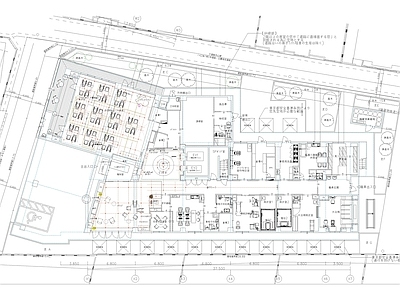 现代学校建筑 食堂 大食堂 施工图
