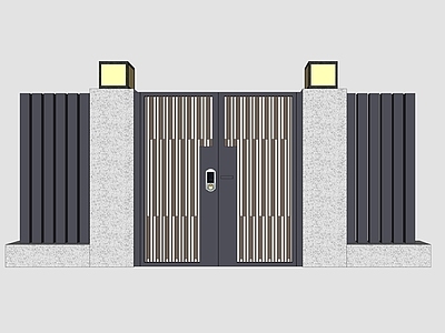 现代庭院门 花园门 铝艺门 双开门 铝合金院门