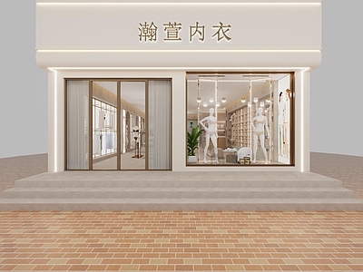 现代门头 服装店门头 门头 橱窗 造型