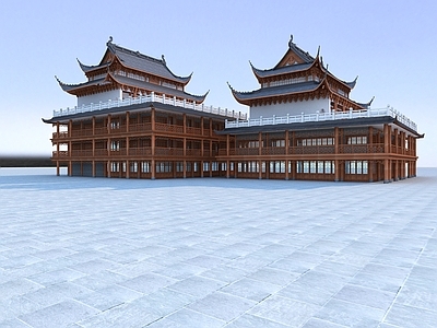中式古建 双古建