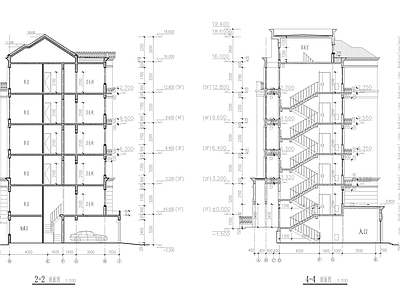 现代住宅楼建筑 高层建筑 联排建筑 施工图