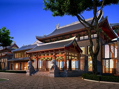 中式古建 明清宫殿 入口重檐 耳房形式