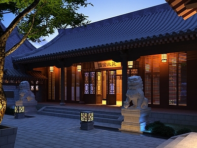 中式古建 明清宫殿 皇宫内苑 夜景