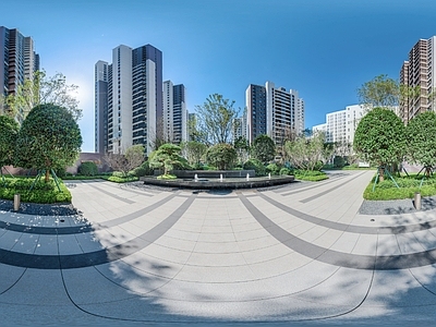 现代小区HDR 城市小区社区广场 城市小区HDR 小区日景HDR 城市街景HDR 小区园林HDR