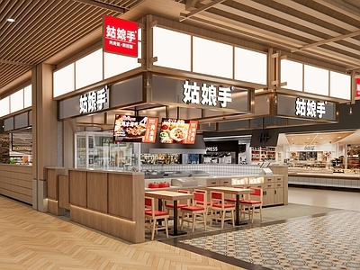 现代小吃快餐店 小吃快餐店明档 厨房设备