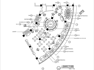 现代咖啡厅 咖啡厅设 施工图