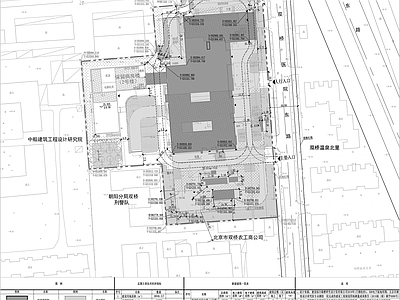 现代医院建筑 医院总平面图 施工图