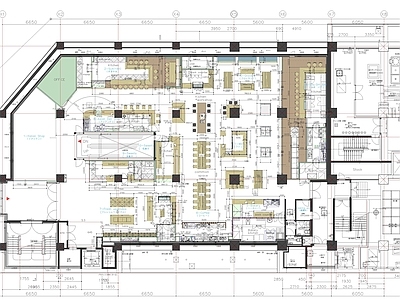 现代西餐厅 餐厅 主题餐厅 饭店 超市 园餐厅 施工图