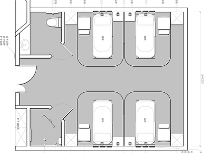 现代医院 病房 施工图