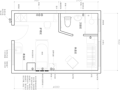 现代医院 单人病房 施工图