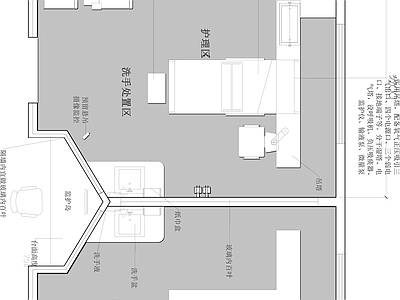 现代医院 输液大厅 施工图