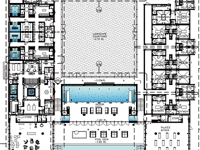 现代工装图库 养生会所平面布置 会所平面布局 会所平面图 spa会所平面 spa平面图 施工图 工装图库