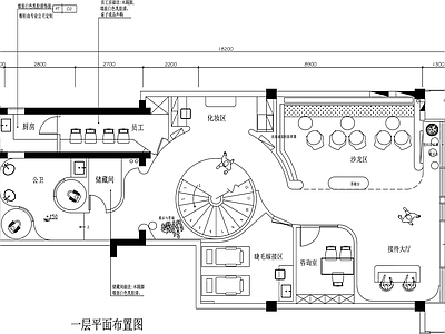 现代工装图库 养生会所平面布置 会所平面布局 会所平面图 spa会所平面 spa平面图 施工图 工装图库