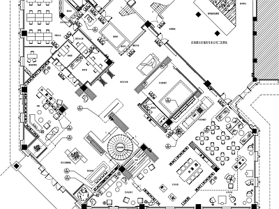 现代工装图库 办公空间布置图 办公空间平面图 办公室平面布置 办公室平面布局 办公室平面图 施工图 办公家具图库