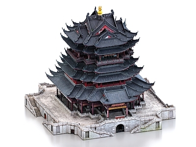中式古建 重元寺观音大士阁 塔 古建 寺庙