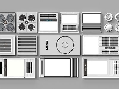 家用电器组合 浴霸 出风口 排风取暖器 风暖机