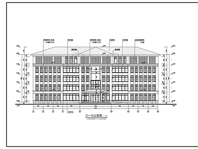 现代新中式学校建筑 图书综合楼建施图 图书综合楼 施工图