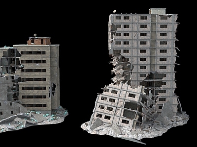 现代风格建筑 战后建筑废墟