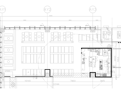 现代快餐店 餐厅 烤肉店 拉面店 施工图
