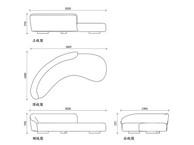 现代沙发 现代弧形设计 现代弧形结构 现代弧形材质 现代弧形尺寸 现代弧形舒适 施工图