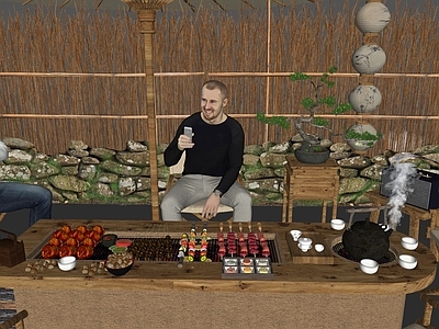 现代美陈 宋韵 宋代主题露营 宋代小品 宋代烧烤 围炉煮茶