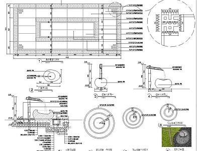 中式新中式庭院 园 私家 枯山水 施工图