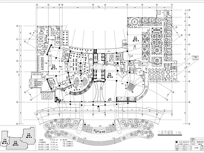 新中式酒店建筑 餐饮建筑 施工图