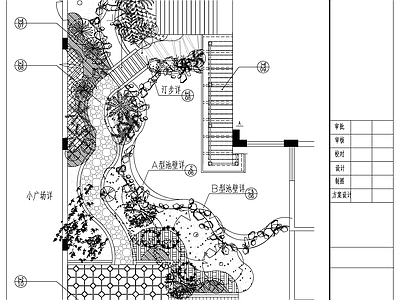 现代庭院 某私家园林绿 私家 施工图